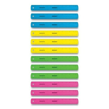 Westcott 2-Pack 18 Inches Clear Flexible Acrylic Ruler, Standard/Metric ...