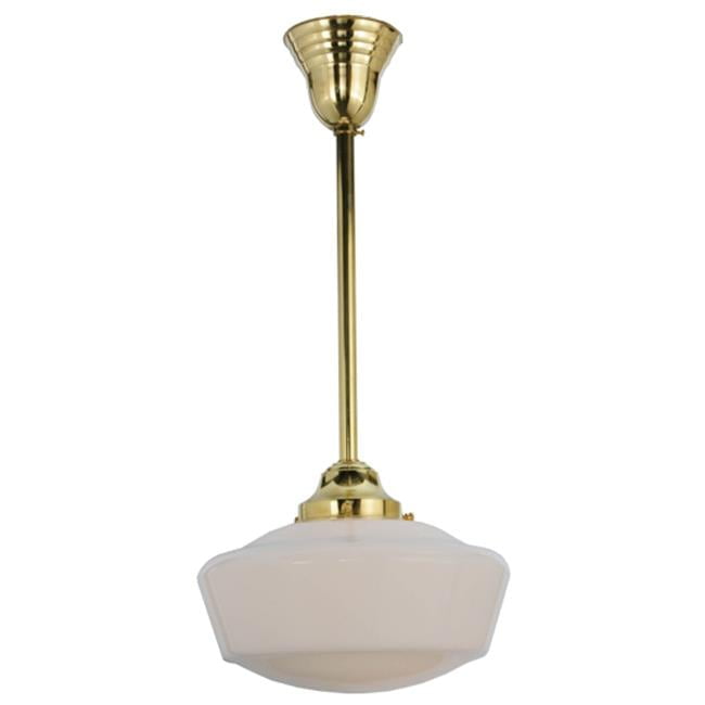 12" White Opal Glass Globe Pendant Light