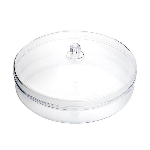 12 in. Round Acrylic Matzah Holder, Clear