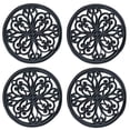 thumbnail image 1 of 12 in. Round Rubber Scrollwork Step Mat Set, 4 Piece, 1 of 1