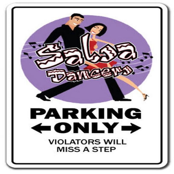 12 in. Salsa Dancer Sign - Dance Music Song Dancing Lesson Teacher