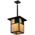 thumbnail image 1 of 12 in. Square Hyde Park T Mission Pendant, Green In Rt Corner & Bai Craftsman Brown, 1 of 1