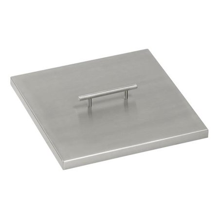 12 in. Stainless Steel Cover for Square Drop-In Fire Pit Pan