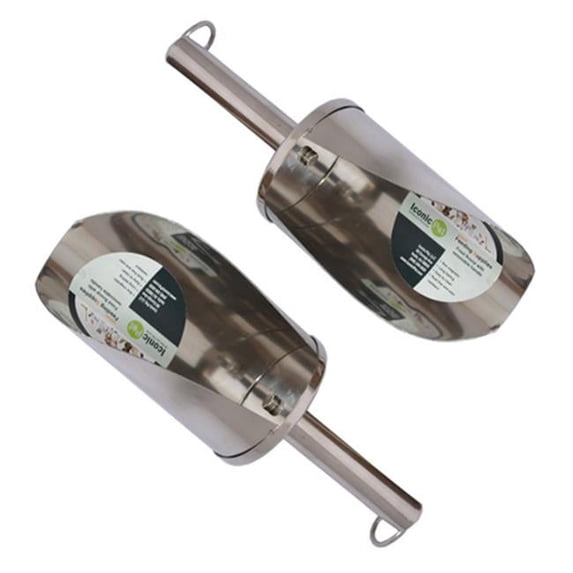 12 in. Stainless Steel Pet Food Scoop With Removable H&le - Large