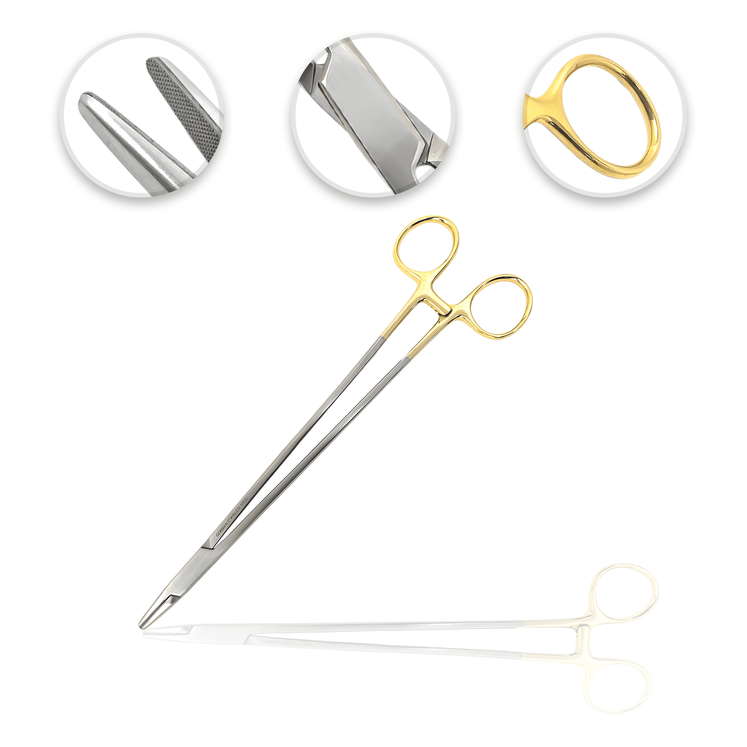 12 in. TC Needle Holder Driver - Hegar Mayo