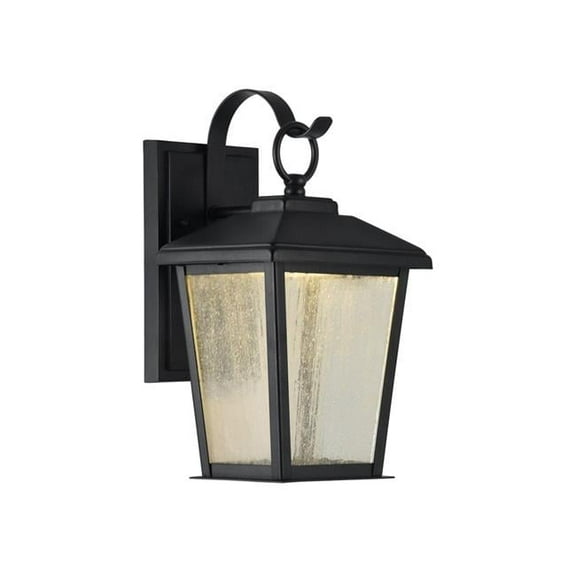 12 in. Tall Kirton Transitional Led Textured Black Outdoor Wall Sconce