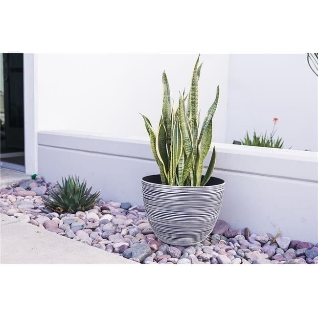 12 in. Tall Modern Nested Round Textured Indoor Outdoor Pot Planter ...