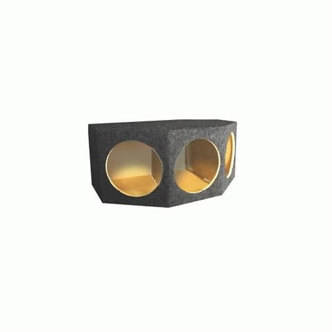 12 in. Three Hole Unloaded Subwoofer Speaker Box Enclosure, Black