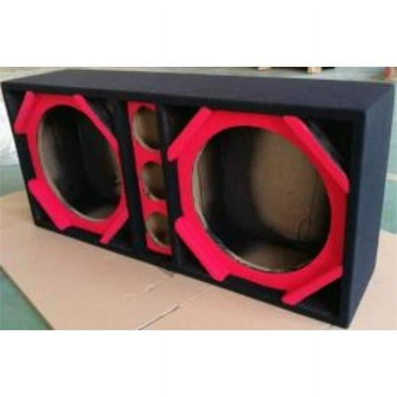 12 in. Two Woofers Plus Three Tweeters Red Empty Chuchera Speaker Enclosure