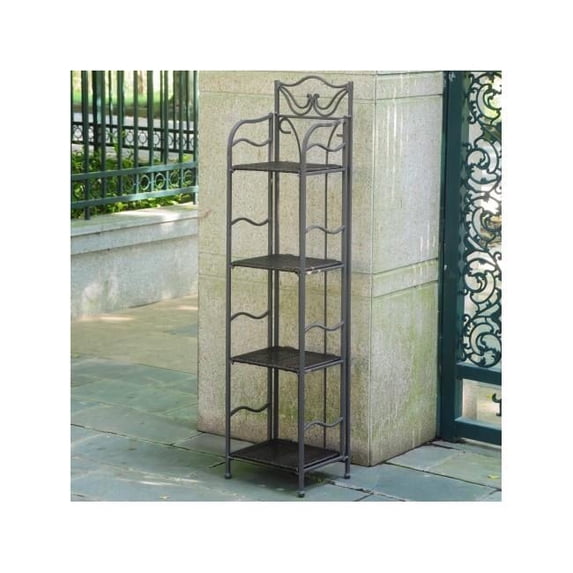 12 in. Valencia 4-Tier Plant Stand, Chocolate