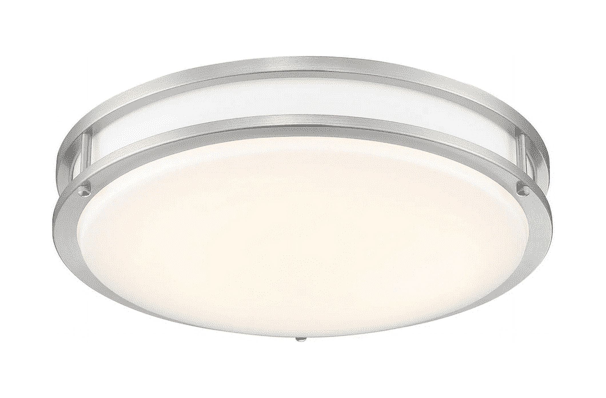 12" Brushed Nickel Smart LED Flush Mount Ceiling Light