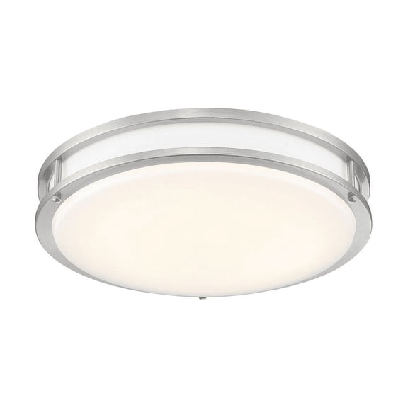 12 in. Voice Controlled Colors Brushed Nickel Smart Selectable CCT LED Ceiling Light Flush Mount
