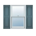 thumbnail image 1 of 12 in. W x 39 in. H Builders Edge, Standard Two Equal Panels, Raised Panel Shutters, Includes Matching Installation Spikes, 004 - Wedgewood Blue, 1 of 14