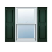 12 in. W x 39 in. H Builders Edge, Standard Two Equal Panels, Raised Panel Shutters, Includes Matching Installation Spikes, 122 - Midnight Green