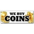 thumbnail image 1 of 12 in. We Buy Coins Decal Sticker - Cah Gold Coin Rare Numismatist, 1 of 1
