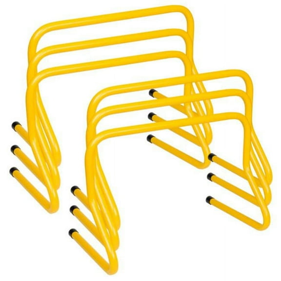 12 in. Weighted Training Hurdle Set, Yellow - Set of 6