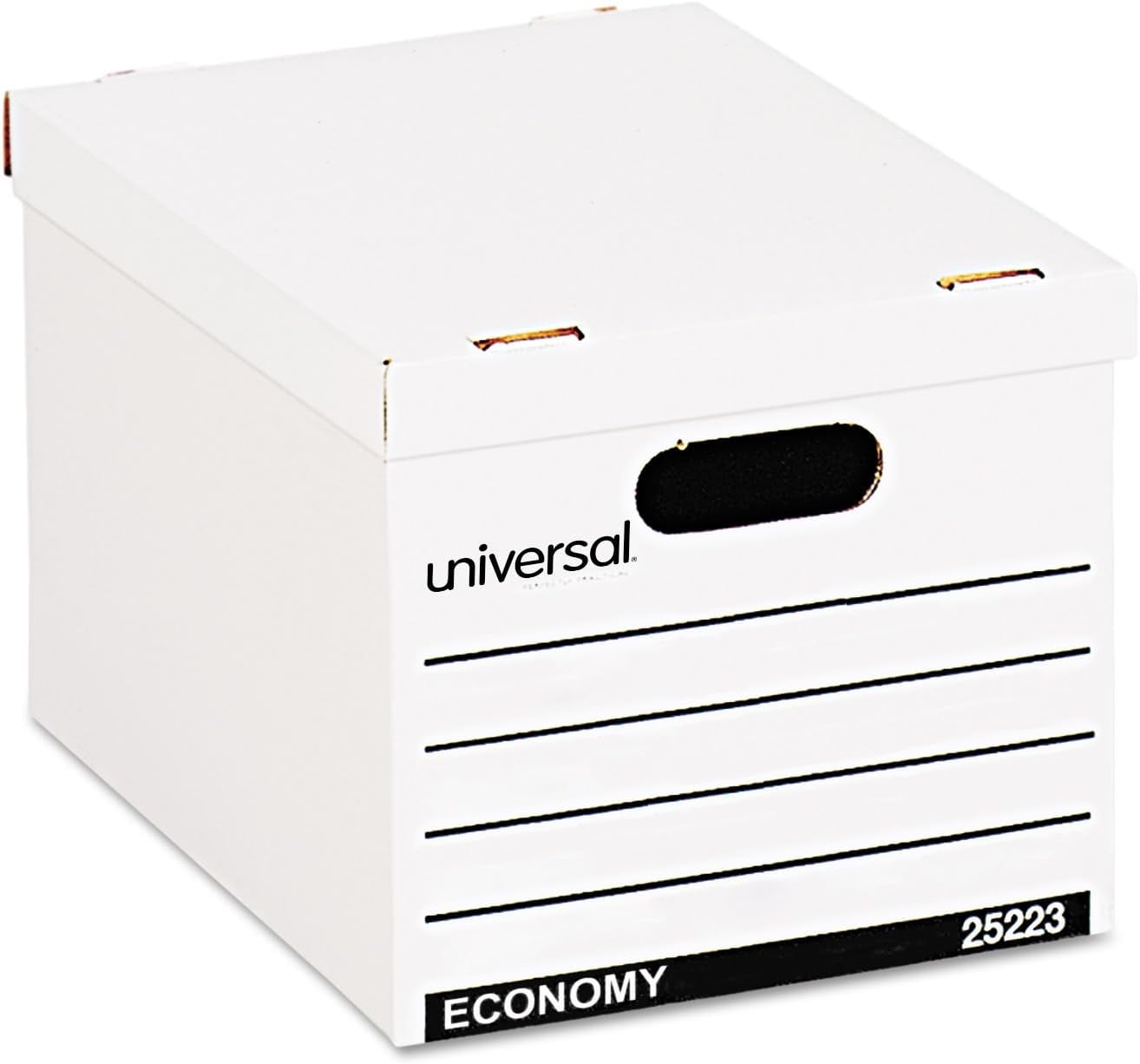 White Corrugated Fiberboard Storage Box with Lift-off Lid