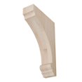 thumbnail image 1 of 12 in. x 2-1/2 in. x 8 in. Unfinished Medium North American Solid Hard Maple Traditional Plain Wood Backet Corbel, 1 of 5