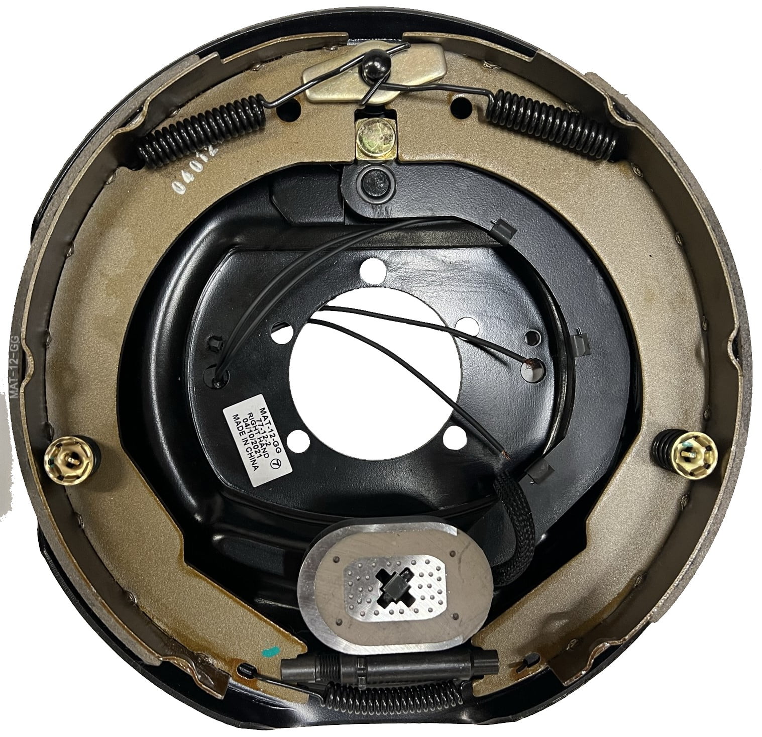 12 in. x 2 in. Right Hand Electric Trailer Brake Backing Plate