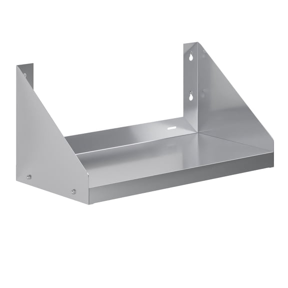 12 in. x 24 in. Stainless Steel Wall Shelf with Side Guards. NSF. Restaurant and Home Kitchen, Storage, Utility Room