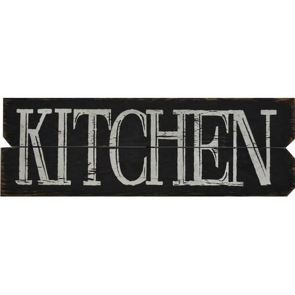 12 in. x 36 in. "Kitchen" By Rough Cut Decor Printed Wall Art