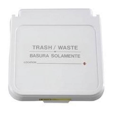 12 in. x 4 in. Laundry Hamper Lid Label - Trash - Waste - Gray Lettering