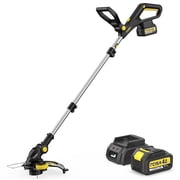 12-inch electric weed wacker & String Trimmer, 20V 4.0Ah Battery & Charger Included, Efficient Lawn Edger with Adjustable Cutting Head