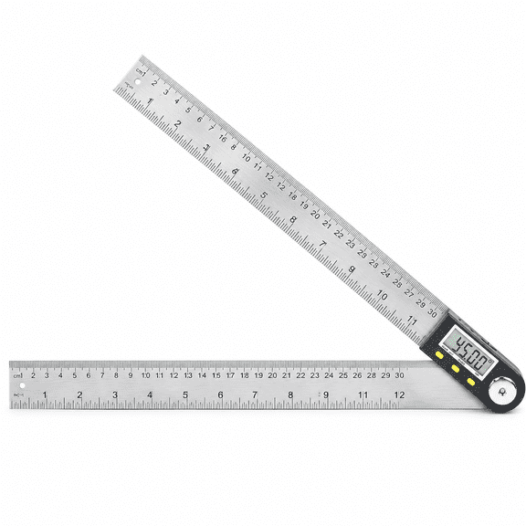 Digital Angle Finder, 12 Inch Stainless Steel Angle Finder Tool with LCD Display, Digital Protractor Ruler for Woodworking and Construction