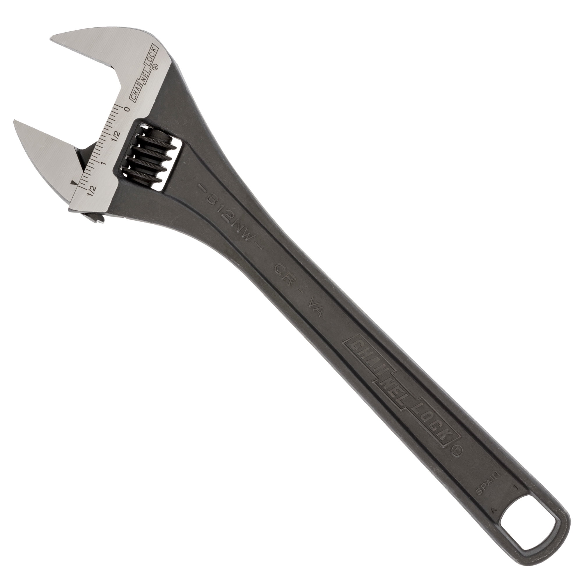 CHANNELLOCK 12-inch Adjustable Wrench, Black Phosphate / Oxide Finish ...