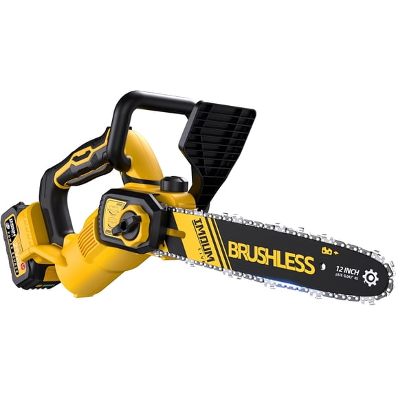 12 inch Brushless , Cordless  with  and , 5.9Lb  Lightweight & Compact,  Oiler, 5.0Ah  1100w Power, Handheld Chain  for  , Tree Trimming, Pruning