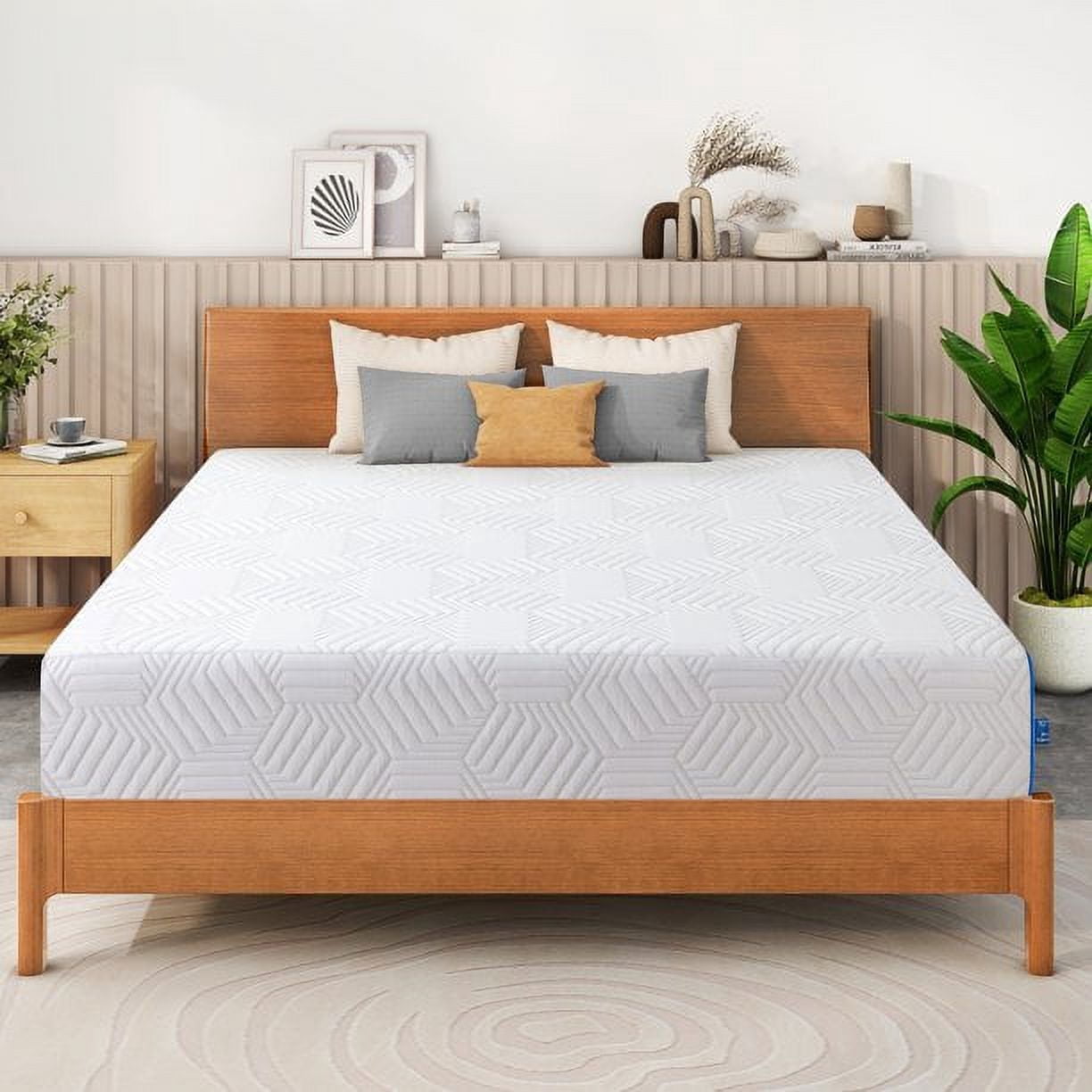 IULULU 12 inch Cal King Size Green Tea Memory Foam Mattress, Cooling ...