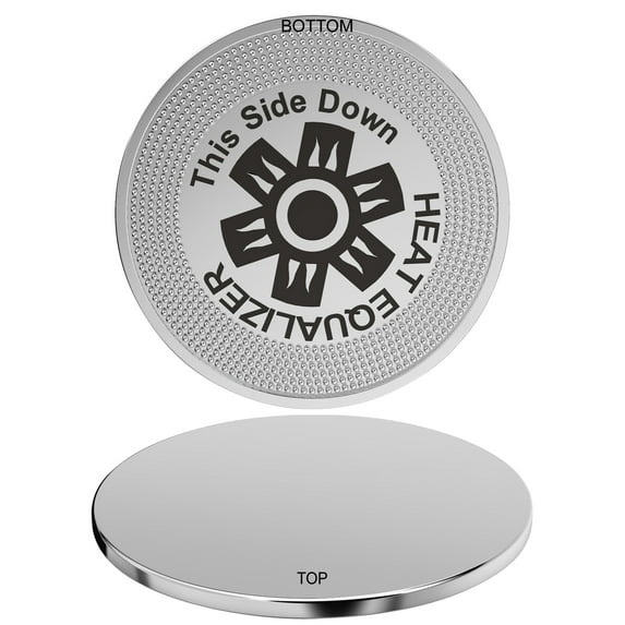 12 inch Commercial Grade High Polish Heat Equalizer Heat Diffuser for Gas & Electric Stoves – Heavy-Duty Aluminum & Copper Alloy, 14mm Thick, 3.85 LB