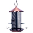 thumbnail image 1 of 12 inch Copper Finish Heavy Duty Mesh Metal 3 Lb. Dual Nut and Seed Bird Feeder, 1 of 3