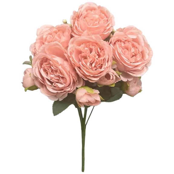12 inch Deluxe Peony Bush - Mauve Silk Flowers - Party Supplies Decorations