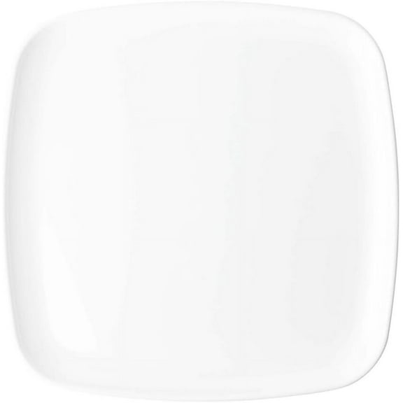 12" inch Disposable Square White Plastic Serving Plates, China Like Party Plates, Heavy Duty Dinner Serving Plate, Platter, Weddings, Baby Showers, Catering, Non Toxic (48)