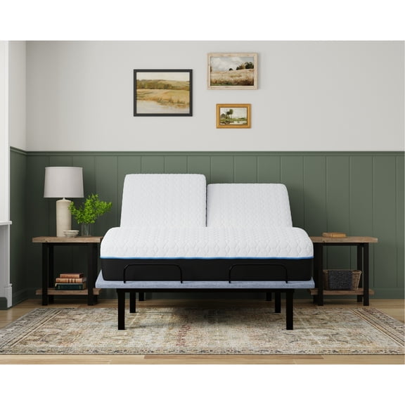 12 - inch Foam, Split Top Queen / Gel Cooling and Comfort Function / Bedroom Relaxing + Supportive