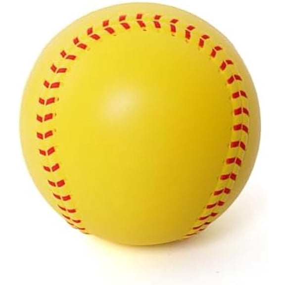 12 inch Foam Training Softballs, Yellow with Red Spray Lines 4-Pack Hitting Practice, Suitable for Girls, Practice Throwing, Safe for Soft Materials$$Sport & Recreation Other