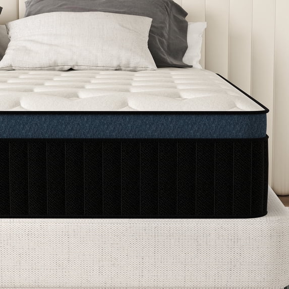 lemontalking 12 inch Full Mattresses, Pocket Spring Hybrid Mattress with Gel Memory Foam for Cool Sleep,Medium Firm