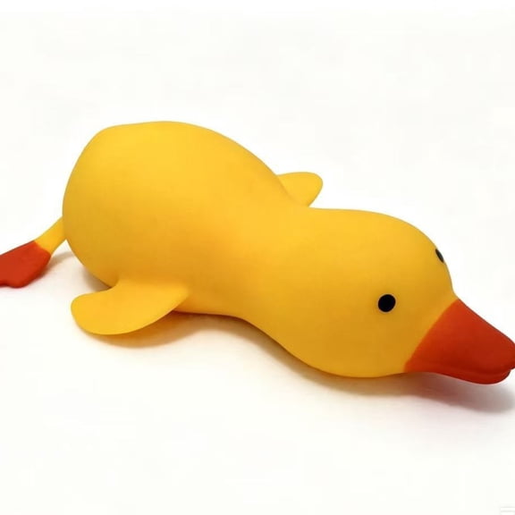 12 inch Giant Yellow Duck Stress Toy, Slow Rising TPR Stretchable Fidget Toy, Soft Washable Reusable Anxiety Relief Squeeze Toy for Daily Relaxation Gift Decoration