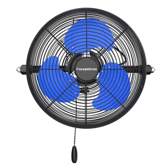 12 inch High Velocity Wall Fan Sealed Motor Wall Mount Fans for Commercial, Warehouse, Patio, Shop, Garage, Barn 3 Speed 2800 cfm UL Safety Listed