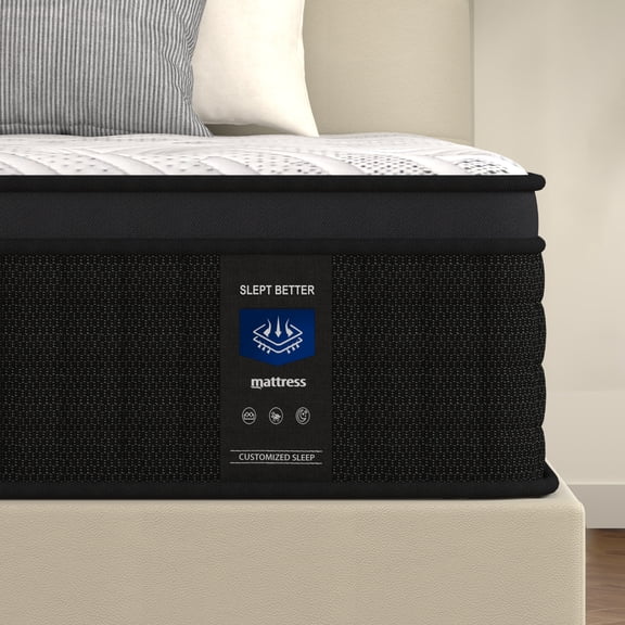 12 inch Hybrid Mattress, Cooling-Gel Memory Foam and Individually Pocket Innerspring Mattress, CertiPUR-US Certified,Queen Size Mattress