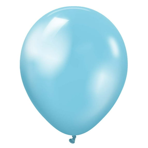 12 inch Kalisan Metallic Pearl Sky Blue Latex Balloons (50 Pack) - Party Supplies Decorations