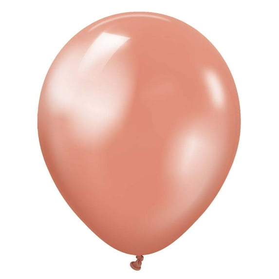12 inch Kalisan Metallic Rose Gold Latex Balloons (50 Pack) - Party Supplies Decorations