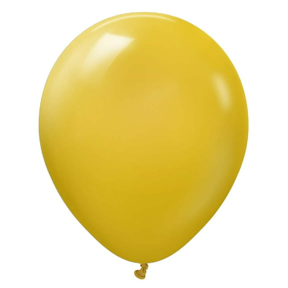 12 inch Kalisan Retro Mustard Latex Balloons (10 Pack) - Party Supplies Decorations