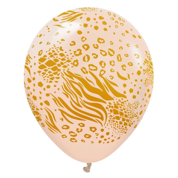 12 inch Kalisan Safari Mutant - Blush W/ Gold Ink Latex Balloons (25 Pack) - Party Supplies Decorations