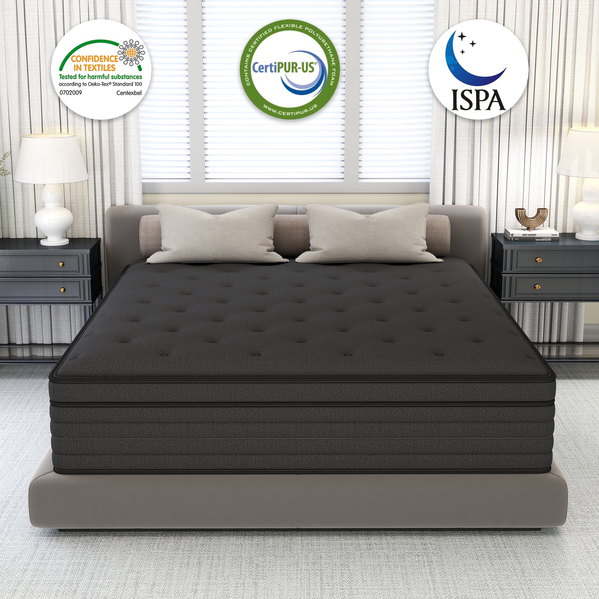 12 inch King Mattress,Hybrid Mattresses Medium Firm in a Box