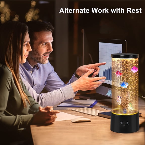 12-inch LED Bubble Fish Atmosphere Lamp Bedroom Table Lamp Gift Acrylic Bedside Lamp Strictly Selected Home Decoration Night Light