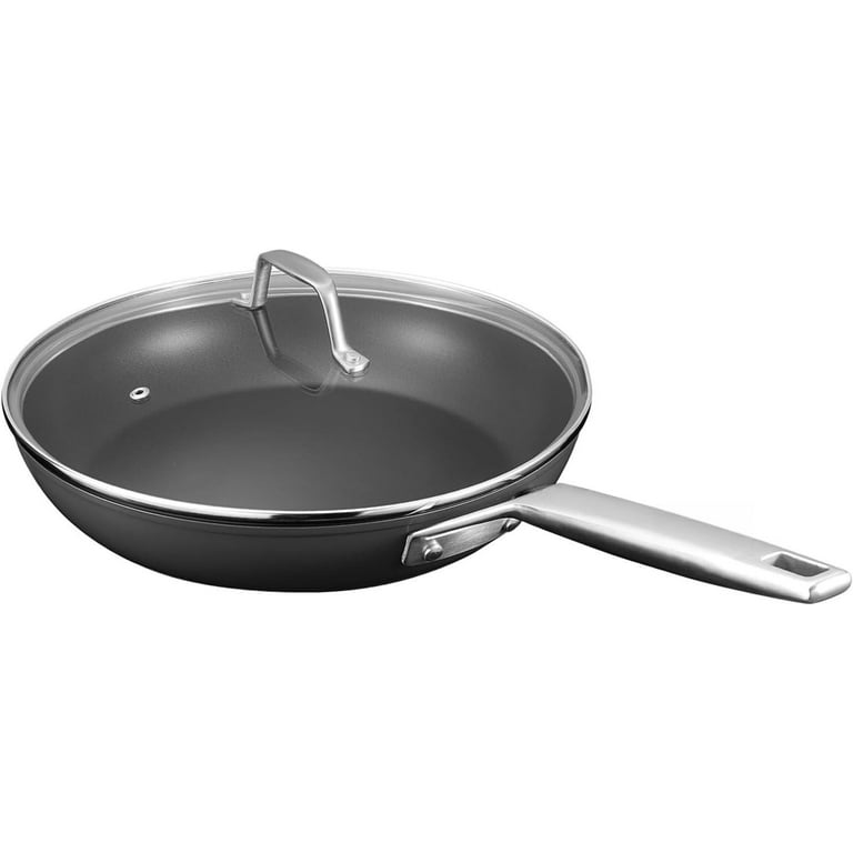 Frying Pan with Lid MsMk 12 Large Nonstick Pan Egg Skillet Induction Compatible