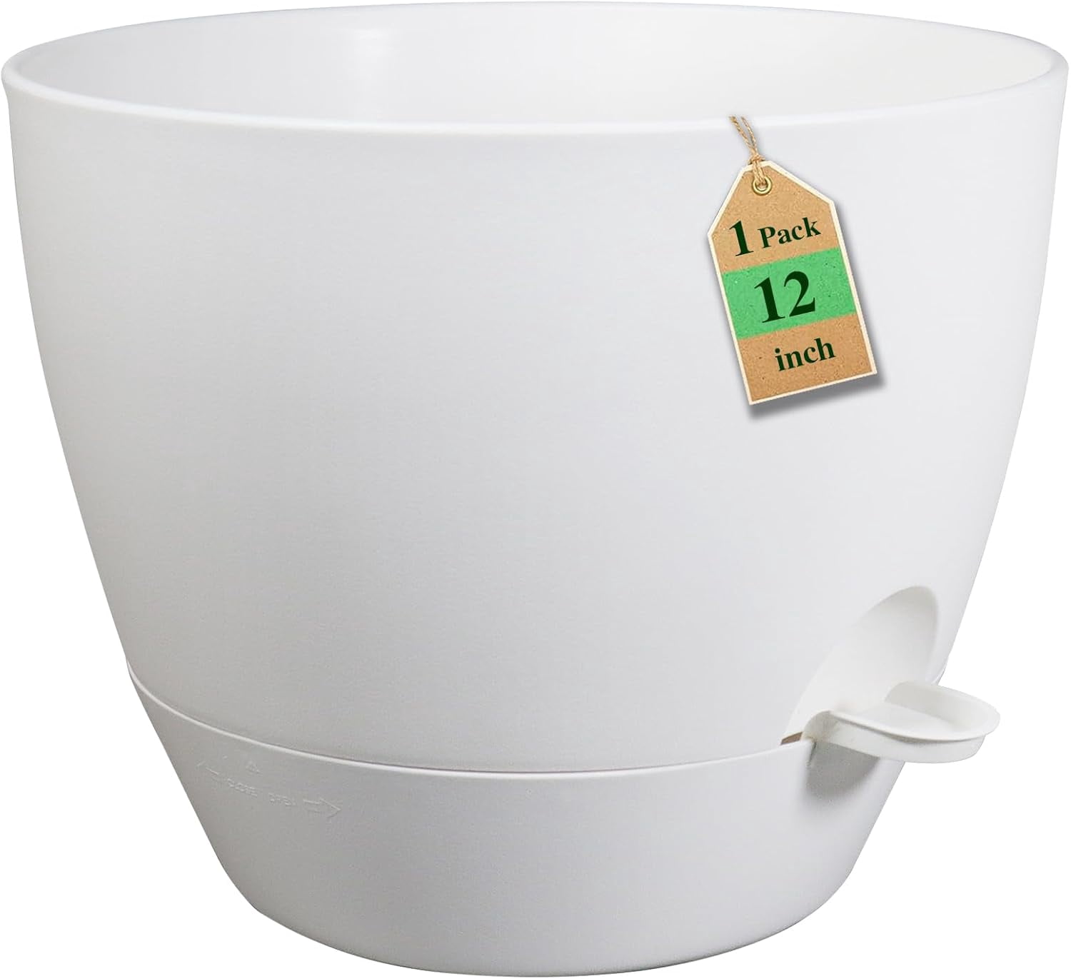 12 inch Large Self Watering Pots, Flower Pots with Multi Mesh Drainage ...