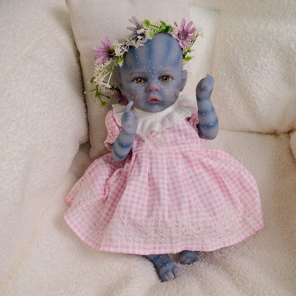 12 inch Lifelike Fairy Doll Elf Baby Doll, Hand made Reborn Doll Meadow In Alien Design Soft Touch Small Mini Doll Cute Handy Doll For Collection, Gift Toy For Birthday Christmas New Year
